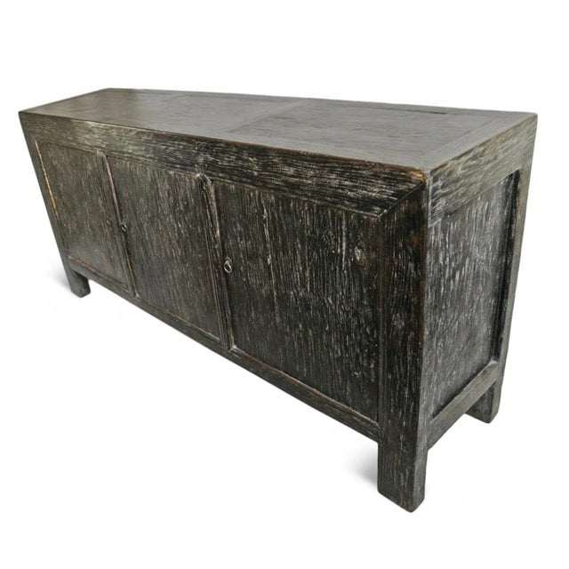 Late 20th Century Vintage Rustic Modern Blackened Sideboard / Credenza For Sale - Image 5 of 8