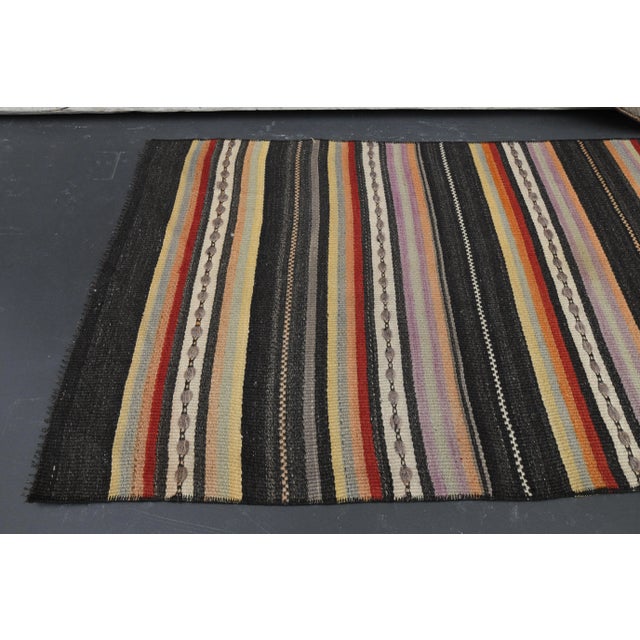 1970s Vintage Turkish Oushak Handmade Wool Cotton Beige Runner Rug For Sale - Image 5 of 11