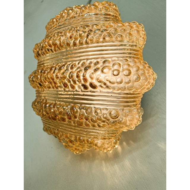 Amber Bubble Glass Flush Mount in the style of Helena Tynell, 1960s For Sale - Image 12 of 15