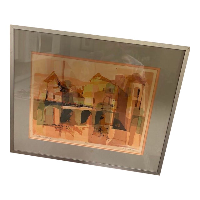 1970s Lynn Fash Mexican Village Painting For Sale