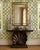 Hollywood Regency Style Carve Wood & Composition Shell Form Console Table For Sale In Atlanta - Image 6 of 6