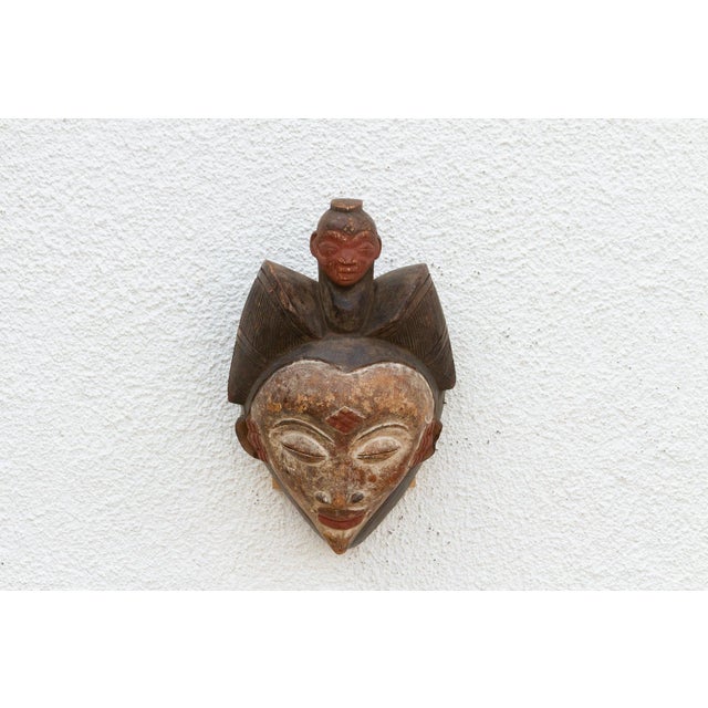 African Igbo Headress Mask With Figure For Sale - Image 3 of 8
