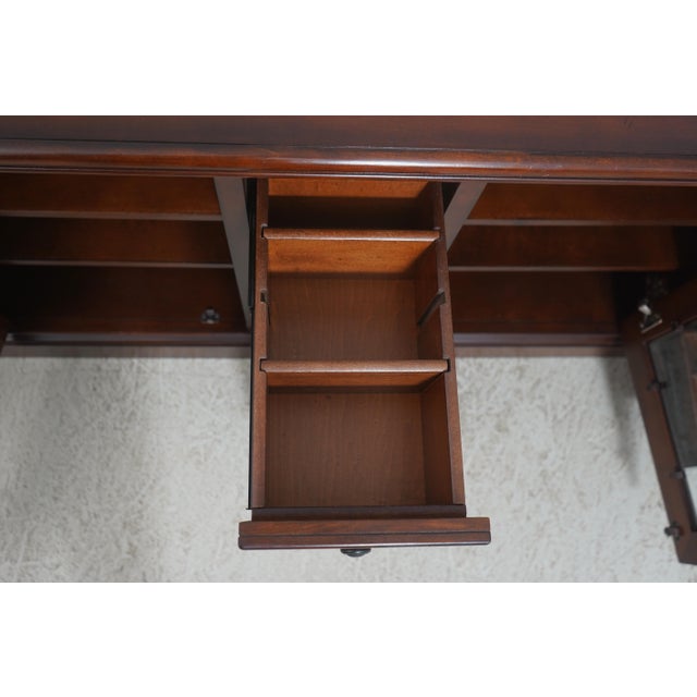 Cherry Tv Media Cabinet W. Glass Doors For Sale - Image 4 of 18