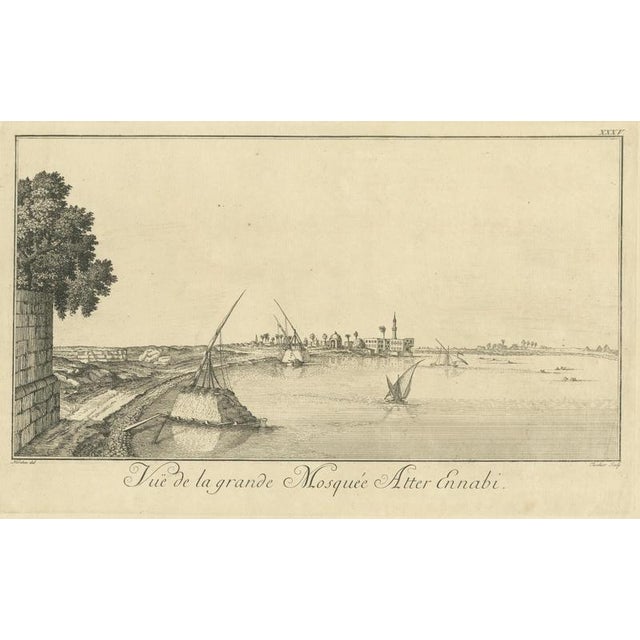 View of the Great Mosque Atter Ennabi, Egypt – Norden Copper Engraving 1755 : This elegant copper engraving depicts the...