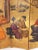 Mid 20th Century Chinese 3 Panel Room Dressing Divider Screen Hand Painted With Elders For Sale - Image 5 of 9