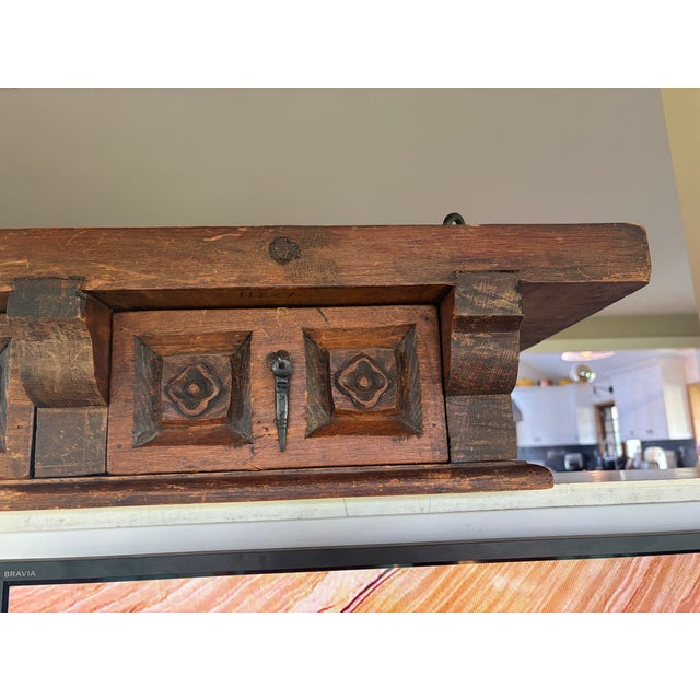 Mexican Vintage Artes De Mexico Carved Wall Mounted Shelf For Sale - Image 3 of 16