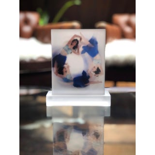 Into the Blue by Michelle Jader | Digital print on 5 acrylic panels featuring dancers in blue. For Sale