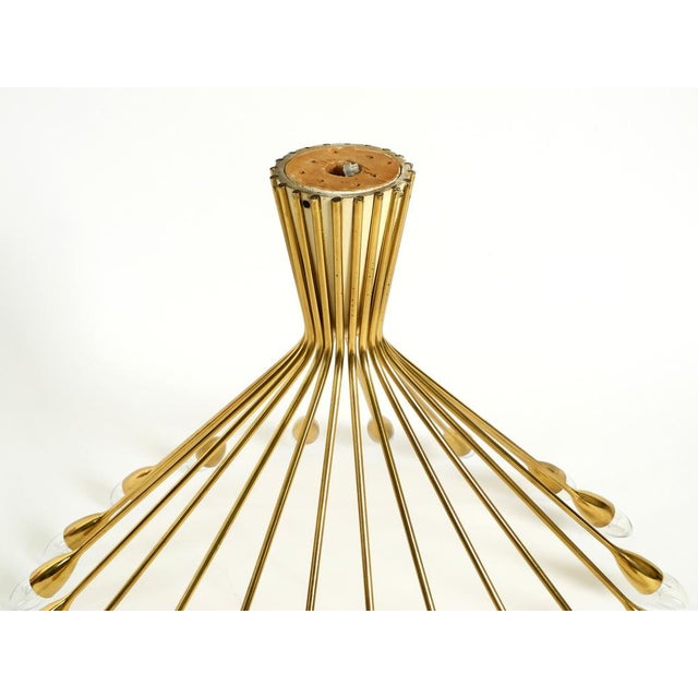 Large Mid-Century Modern Brass Sputnik Ceiling Light with 20 Arms, 1950s For Sale - Image 17 of 18