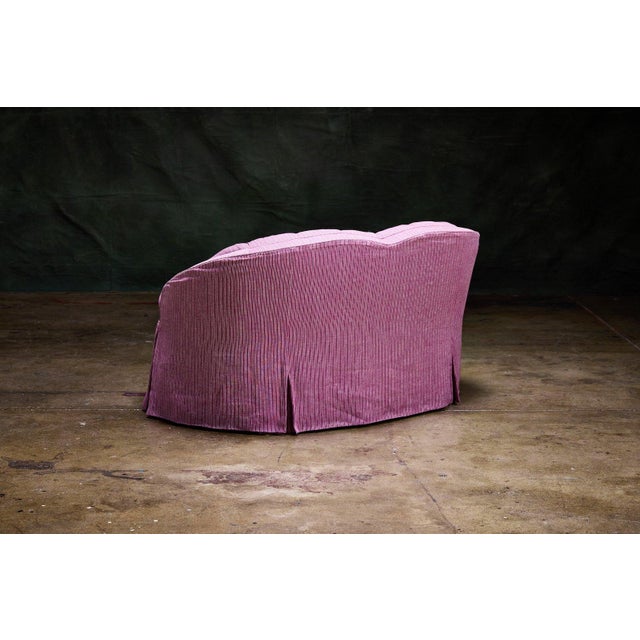 Petite Skirted Settee For Sale - Image 4 of 6