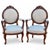 19th-C. French Neo-Classical Carved Walnut Bergere Chairs With Rams - Pair For Sale - Image 11 of 12