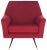 Velvet Retro Mid Accent Chair in Maroon For Sale - Image 9 of 9