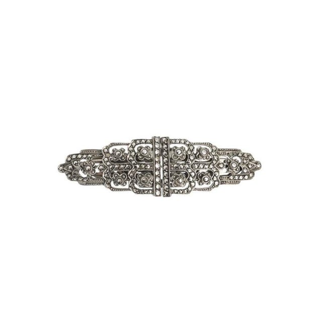 Art Deco Silver Brooch For Sale - Image 6 of 6
