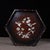 This is an elegant and intricately crafted vintage hexagonal tray, made from Zitan wood (purple sandalwood) and decorated...