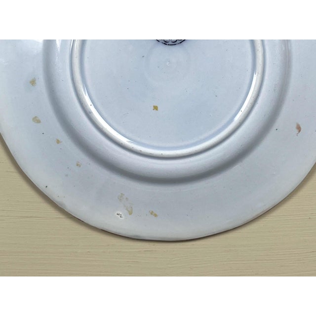 Antique Boch Freres Keramis Plate, 19th Century Chinoiserie Dessert Bread Plate For Sale - Image 11 of 11