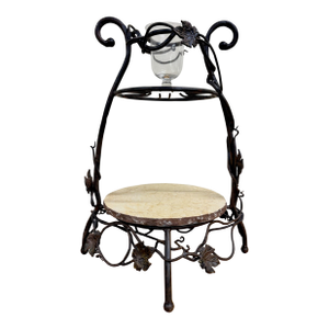 Bella Toscana Vineyard Wrought Iron Tuscan Style Wine and Cheese Party Server