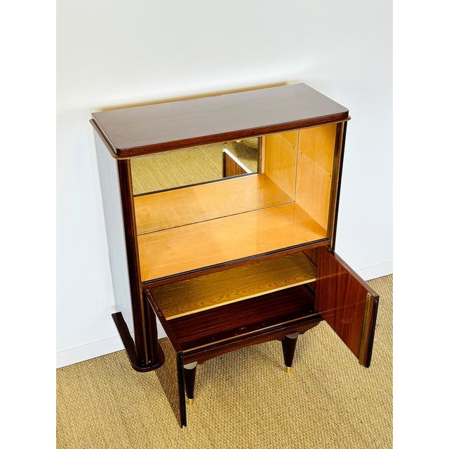Art Deco Macassar Display Cabinet, 1950s For Sale - Image 6 of 12