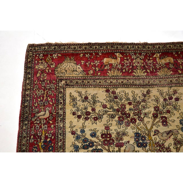 19th Century Antique Turkish Rug in Textile, 1890 For Sale - Image 5 of 11