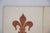 Rustic European 1900s Fleur De Lis Antique Set of Two Large Tiles, Portuguese For Sale - Image 3 of 12