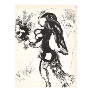 1960 Marc Chagall Original Lithograph L’ofrande