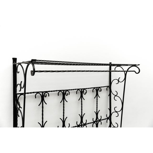 Large Geometric Hand-Forged Wrought Iron Wall Wardrobe, France, 1960s For Sale - Image 7 of 14