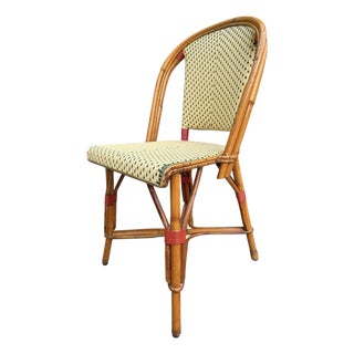 Vintage French Bistro Bent Bamboo Side Chair For Sale