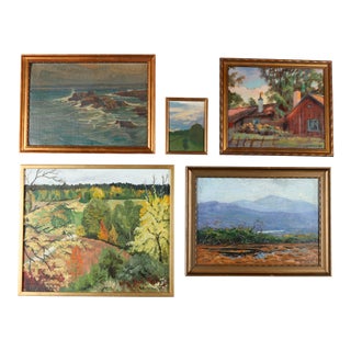 Scenic Gallery Wall Art Paintings - Set of 5 For Sale