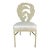 Vintage Hollywood Regency Cast Aluminum Dining Chair With Banana Leaf Motif For Sale