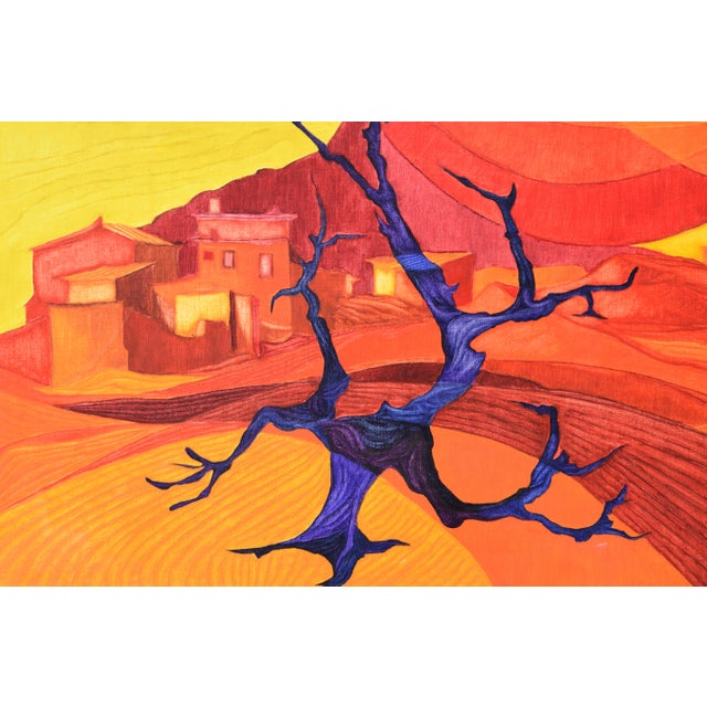 1970s Hermann Schmidt-Schmied, La Fresneda, 1970, Oil Painting on Canvas, Framed For Sale - Image 5 of 9