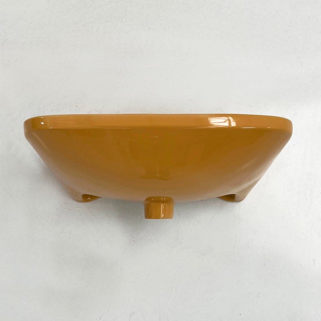 Vintage Round Mustard Sink from Keramag Keravit, 1980s For Sale - Image 4 of 11