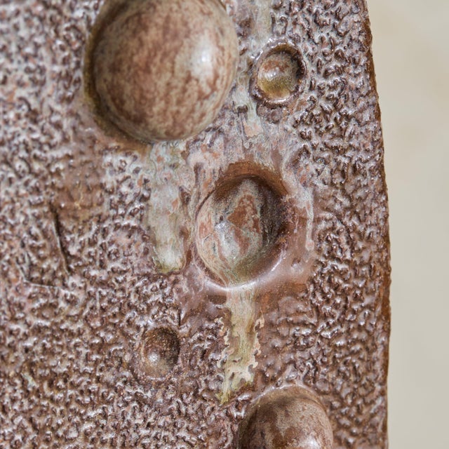 French Textured Purple Ceramic Vase, 1970s For Sale - Image 10 of 11