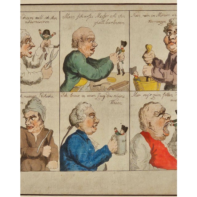 Napoleon Cartoon, Germany Circa 1820 For Sale - Image 4 of 5
