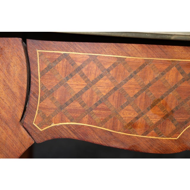 Francois Linke Style Marquetry Bronze Mounted Louis XV End Occassional Table For Sale - Image 13 of 13
