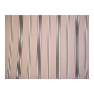 Schumacher Coco Stripe Blush Gray Stripe Drapery Upholstery Fabric- 4 1/4 Yards For Sale
