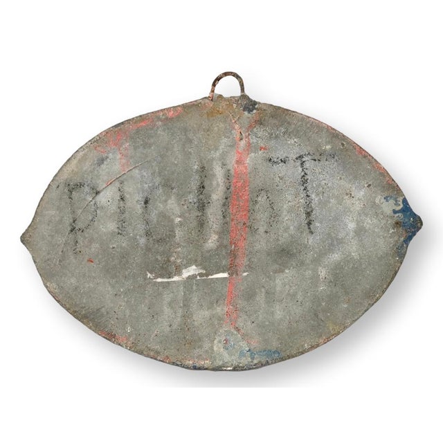 French cast metal livestock or poultry award dated 1962, featuring raised lettering in an oval plaque form. Originally...