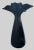 Glass Mid-Century Modern Flared Tall Black Glass Vase For Sale - Image 7 of 13