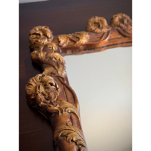 Spectacular One of a Kind Sculptural Oversized Architectural Carved Wall Mirror in the Style of John-Richard & Maitland-Smith For Sale - Image 11 of 11