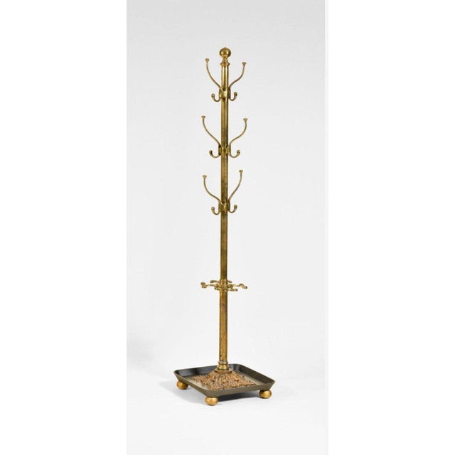 Art Nouveau Brass Coat Rack, 1890s For Sale - Image 5 of 5