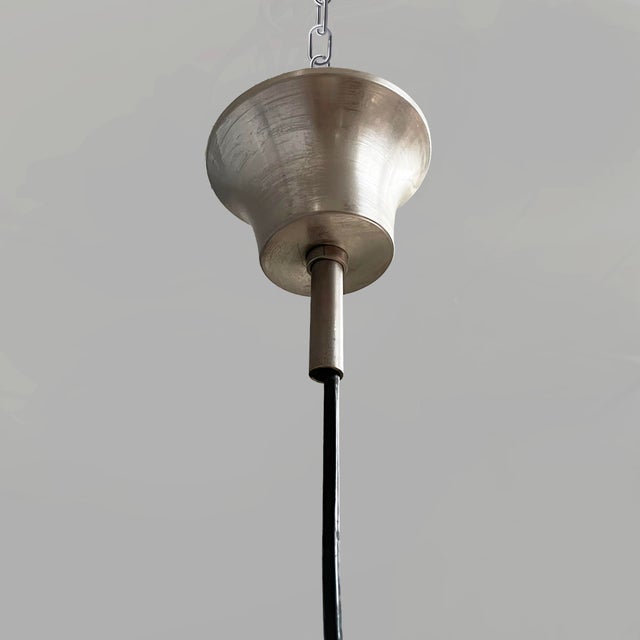 Mid-Century Modern Italian Glass and Metal Feltre Chandelier by Ignazio Gardella for Greco, 1960s For Sale - Image 15 of 16