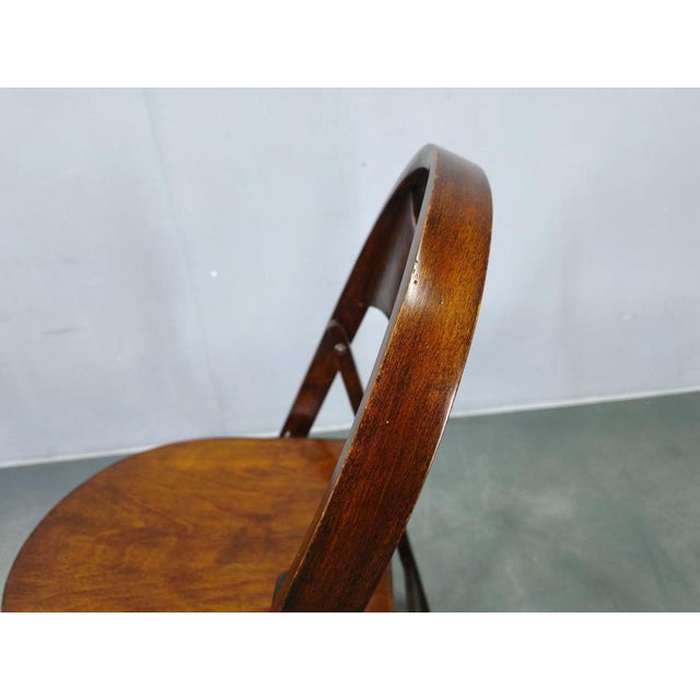 Brown Bauhaus B751 Folding Chairs from Ligna, Czechoslovakia, 1930s, Set of 2 For Sale - Image 8 of 16