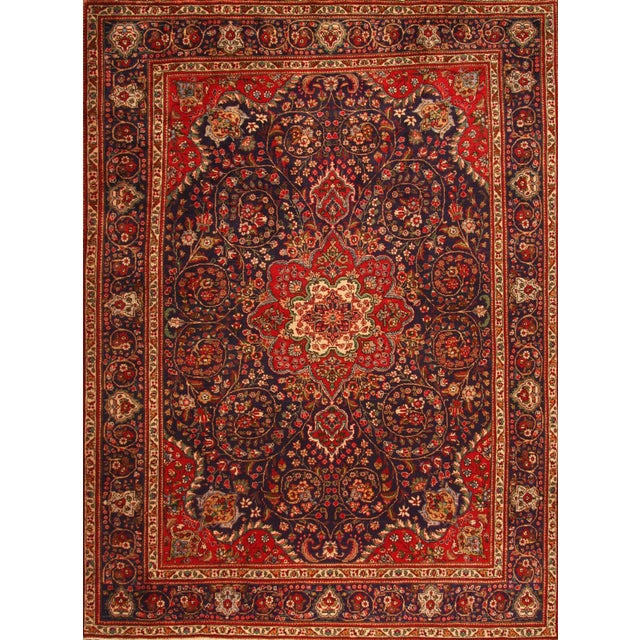 Middle Eastern Hand-Knotted Rug For Sale