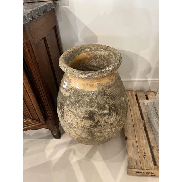 Classic terracotta garden jar from France called “Biot”. Beautiful accent piece for garden or inside. Minor damage on one...