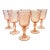 Pink Swirl Wine Goblets - Set of 6 - France For Sale