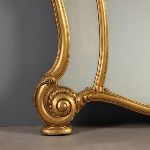 Wood Carved and Gilded Style Mirror For Sale - Image 7 of 11