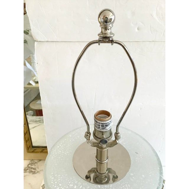 1970s Modern Cylinder Frosted Art Glass Table Lamps - a Pair For Sale - Image 5 of 9