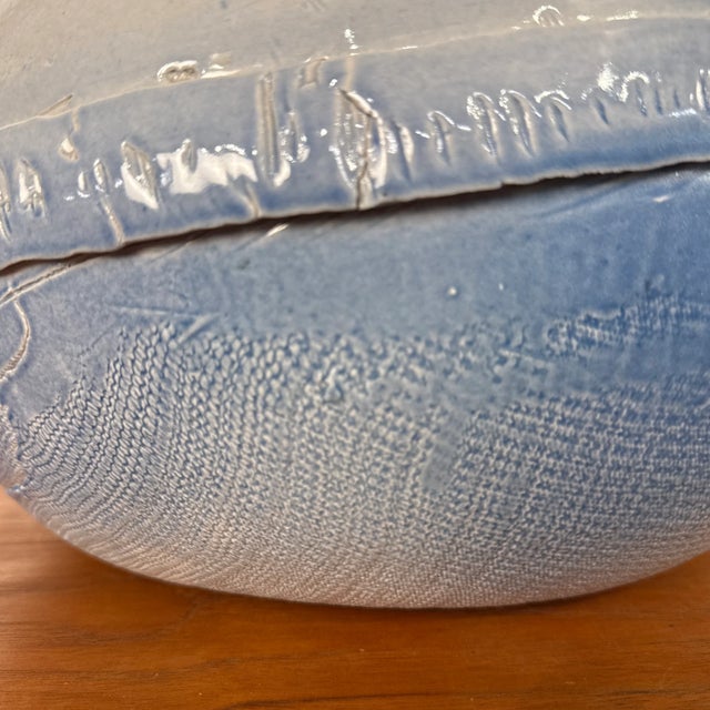 Large Ceramic Abstract Blue Vase For Sale In Cleveland - Image 6 of 8