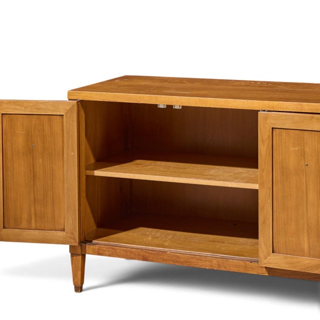 Wood Baker Milling Road Walnut and Brass Credenza For Sale - Image 7 of 10