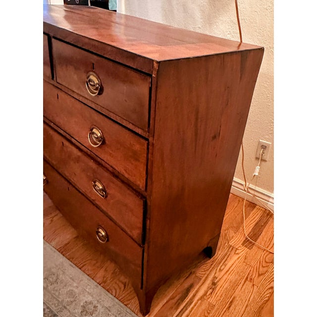 Antique British Mahogany and Walnut Inlaid Chest of Drawers For Sale In Denver - Image 6 of 18