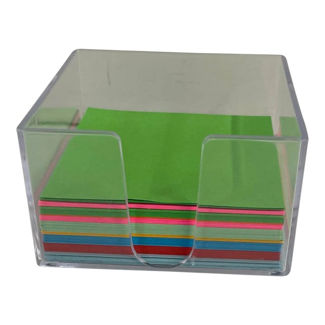 Vintage Lucite Note Cube For Sale