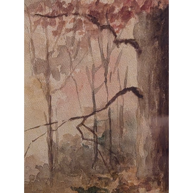 1900 - 1909 Antique Watercolor Landscape Painting For Sale - Image 5 of 16