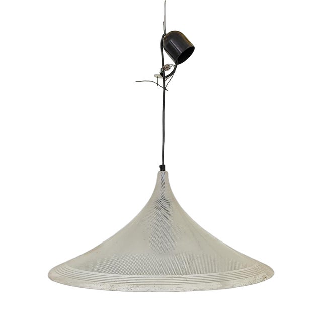 Glass Pendant Light, 1950s For Sale